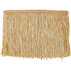 Polyester Fringe Tassel Trim, for Curtain, Costume Accessories, Gold, 150x1mm, 10 yards/card(DIY-WH0320-56A)