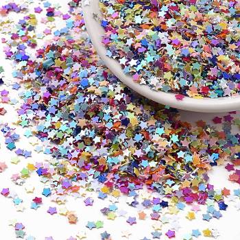 Shining Nail Art Glitter, Manicure Sequins, DIY Sparkly Paillette Tips Nail, Star, Mixed Color, 2.5x2.5x0.3mm