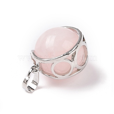 Natural Rose Quartz Pendants(G-A212-01P-05)-3