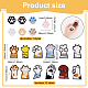 2 Sets 2 Styles Cat Paw Print Shape Self-Adhesive Computerized Embroidery Cloth Patches(PATC-FG0001-33)-2