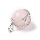 Natural Rose Quartz Pendants(G-A212-01P-05)-3