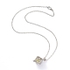 Ожерелья с подвесками в виде куба из светящегося сплава(NJEW-F284-04A)-3