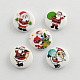 2-Hole Christmas Santa Claus Printed Wooden Buttons(BUTT-R032-059)-1