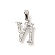 Ion Plating(IP) 304 Stainless Steel Micro Pave Cubic Zirconia Pendants(STAS-H228-02P-06)-1