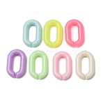 Opaque Plastic Quick Link Connectors, Oval, Mixed Color, 14.5x9.5x2.5mm, Inner Diameter: 9.5x3.5mm, about 2630pcs/500g(KY-Z003-01)