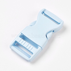 PP Plastic Side Release Buckles, Survival Bracelet Clasps, Light Blue, 65x32x12mm, Hole: 4x25mm(KY-WH0009-01)