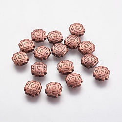 CCB Plastic Beads, Cross, Red Copper, 10x10x4mm, Hole: 1.5mm(CCB-J035-086R)