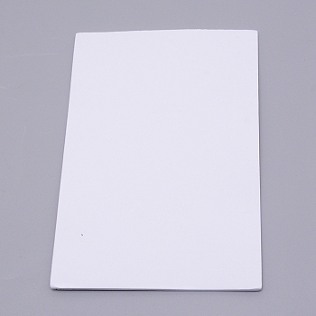 Sponge EVA Sheet Foam Paper Sets, With Double Adhesive Back, Antiskid, Rectangle, White, 15x10x0.2cm