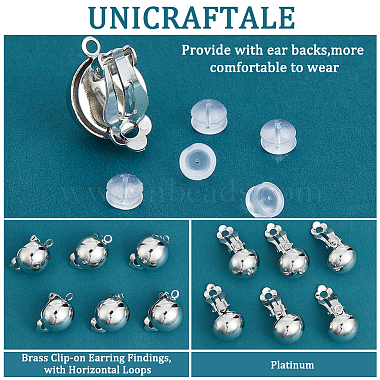 Unicraftale – boucles d'oreilles demi-rondes en laiton(KK-UN0001-91P)-5