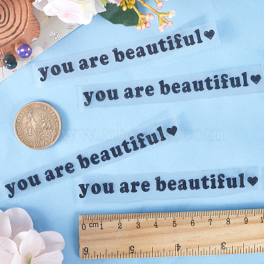 PVC-Aufkleber „You are beautiful“(STIC-WH0013-10C)-3