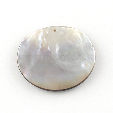 Flat Round Black Lip Shell Pendants(SHEL-R009-29)-3