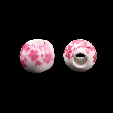 花柄プリントの磁器ビーズ(X-PORC-Q201-6mm-3)-3