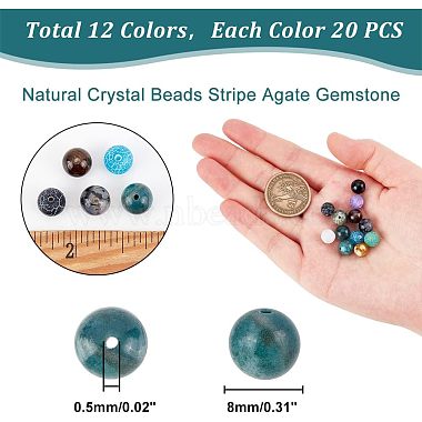 arricraft 240шт 12 стили бусины из натуральных драгоценных камней(G-AR0004-94)-2