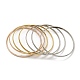 7pcs 3 couleurs placage sous vide 202 ensembles de bracelets à anneau plat uni en acier inoxydable(BJEW-M317-14B)-1