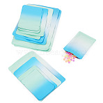 72Pcs 4 Styles Two Tone Rectangle Plastic Gift Bags, Resealable Bags, Deep Sky Blue, 10~18x7~12x0.014cm, 18pcs/style(OPP-TA0001-15A)