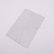 Plastic Elasticity Rhinestone Net, DIY Accessories, Festival Decoration Accessories, White, 183x122x2.5mm(KY-WH0020-86A)