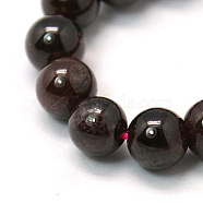 Gemstone Beads Strands, Natural Garnet, Round, 4mm, Hole: 0.5mm, about 46pcs/strand, 7.5 inch(G-G099-4mm-36)