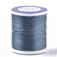 Nylon 66 Coated Beading Threads for Seed Beads, Steel Blue, 0.1mm, about 54.68 yards(50m)/roll(NWIR-R047-016)