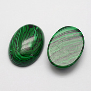 Synthetic Malachite Cabochons, Oval, 25x18x7mm(X-G-D860-A11)
