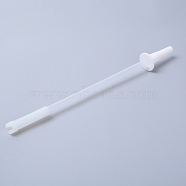 Silicone Straw & Nozzle, White, 26.5x2.9cm(FIND-WH0067-40A)