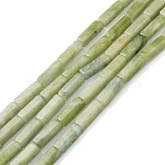Natural TaiWan Jade Beads Strands, Cuboid, 12~13x4x4mm, Hole: 1.2mm, about 29~30pcs/strand, 15.24''~15.63''(38.7~39.7cm)(G-G837-23)