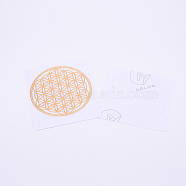 Self Adhesive Brass Stickers, Scrapbooking Stickers, for Epoxy Resin Crafts, Golden, Flower of Life Pattern, 68.5x0.1mm(DIY-TAC0005-38H-6.8cm)