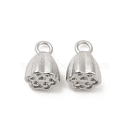 304 Stainless Steel Charms, Lotus Seed Pod Charm, Stainless Steel Color, 7.5x5.5x5.5mm, Hole: 1.5mm(STAS-H214-13P)