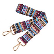 Wide Polyester Purse Straps, Replacement Adjustable Shoulder Straps, Retro Removable Bag Belt, with Swivel Clasp, for Handbag Crossbody Bags Canvas Bag, Geometric Pattern, 72x~129x3.8cm(JX143C)