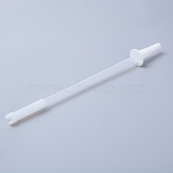 Silicone Straw & Nozzle, White, 26.5x2.9cm(FIND-WH0067-40A)