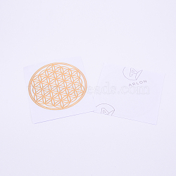 Self Adhesive Brass Stickers, Scrapbooking Stickers, for Epoxy Resin Crafts, Golden, Flower of Life Pattern, 68.5x0.1mm(DIY-TAC0005-38H-6.8cm)