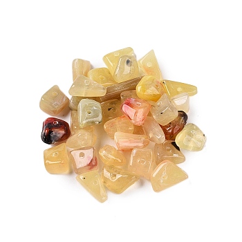 Transparent Acrylic Beads, Mixed Shapes, Dark Khaki, 7~10x6.5~10.5x4~5.5mm, Hole: 1.2mm, about 2200pcs/500g