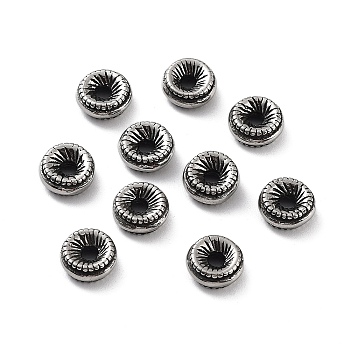 316 Surgical Stainless Steel Beads, Rondelle, Antique Silver, 7.5x3mm, Hole: 2mm