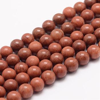 Natural Tigerskin Jasper Bead Strands, Round, 8mm, Hole: 1mm, about 48pcs/strand, 15.5 inch