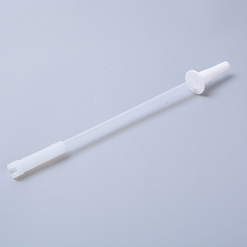 Silicone Straw & Nozzle, White, 26.5x2.9cm