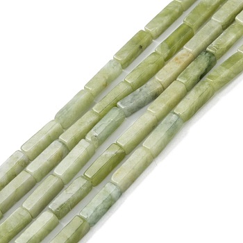 Natural TaiWan Jade Beads Strands, Cuboid, 12~13x4x4mm, Hole: 1.2mm, about 29~30pcs/strand, 15.24''~15.63''(38.7~39.7cm)