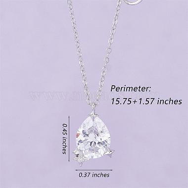 925 Sterling Silver Zircon Pendant Necklace 12 Constellation Pendant Necklace Jewelry Anniversary Birthday Gifts for Women Men(JN1088L)-2
