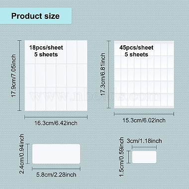 BENECREAT 10Pcs 2 Style Rectangle Blank Paper Self-Adhesive Present Stickers(DIY-BC0003-65)-3
