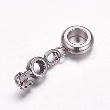 27mm Key Stainless Steel Dangle Beads