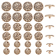 CHGCRAFT 30Pcs 3 Style Alloy Shank Buttons(FIND-CA0004-77LG)-1