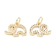 Brass Micro Pave Clear Cubic Zirconia Charms(ZIRC-B010-34)-3