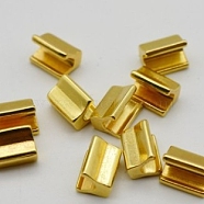 Clothing Accessories, Brass Zipper On The Top of The Plug, Golden, 6x4.5x4mm(PALLOY-WH0071-69A-G)