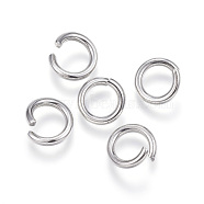 304 Stainless Steel Open Jump Rings, Stainless Steel Color, 12 Gauge, 11x2mm, Inner Diameter: 7mm, about 73pcs/50g(X-STAS-E113-10P)