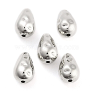 CCB Plastic Beads, Teardrop, Platinum, 15x9.5mm, Hole: 1.8mm, 724pcs/500g(CCB-S164-04P)