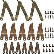 Iron Hinge, with Screw, Jewelry Box Accessories, Antique Bronze, 18sets/box(IFIN-FH0001-27)