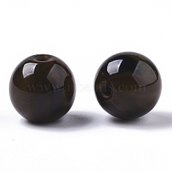 Resin Beads, Imitation Gemstone, Round, Camel, 8mm, Hole: 1.6mm(X-RESI-S387-015A-01)