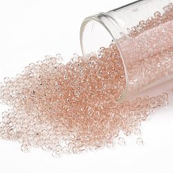 TOHO Round Seed Beads, Japanese Seed Beads, (11) Transparent Rosaline, 11/0, 2.2mm, Hole: 0.8mm, about 1110pcs/10g(X-SEED-TR11-0011)