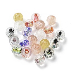 Handmade Foil Glass Beads, Round, Mixed Color, 10x9.5mm, Hole: 1.4mm(LAMP-P068-02)