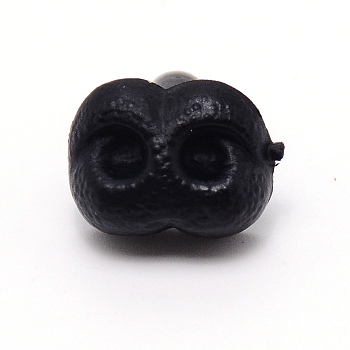 Plastic Safety Noses, Craft Nose, for DIY Doll Toys Puppet Plush Animal Making, Black, 17mm, Nose: 12x15mm, Hole: 2mm, Pin: 5mm