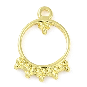 304 Stainless Steel Charms, Ring Charm, Real 18K Gold Plated, 14.5x10.5x1mm, Hole: 1.2mm