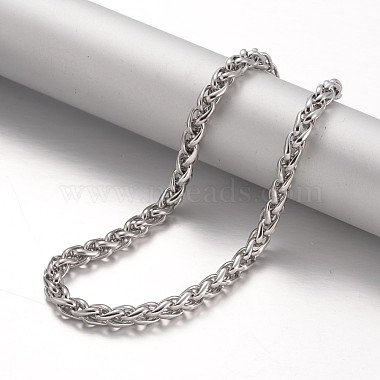 Bracelets de la chaîne de blé en 304 acier inoxydable(BJEW-F215-07-P)-2